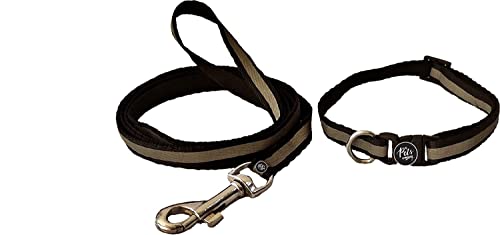 Image of The Pets Company Reflective Leash Collar Set for Puppies, 4 Feet 10 MM, Black