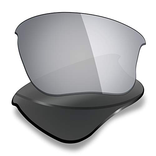 Image of Mryok 4 Pair Polarized Replacement Lenses for Oakley Flak Jacket XLJ Sunglass - Stealth Black /Fire Red /Ice Blue /Silver Titanium