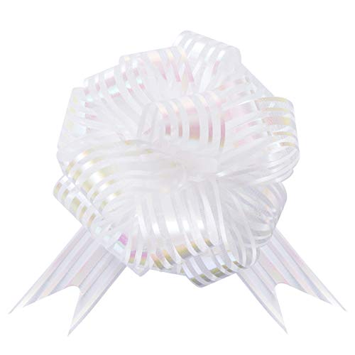 GWHOLE 30 Pcs Nœuds à Tirer en Organza pour Mariage et Emballage Cadeau Decoration Voiture Mariage Noeud Voiture Mariage