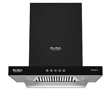 ELISA 60 cm 1250 m3/hr Auto Clean Chimney (Treasure 60 Black, Filter-Less)