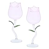 Photo Gallery labrimp 2 pezzi bicchieri da vino rosa rosa calici creativi per cocktail e succhi eleganti per matrimoni anniversari e Photo Gallery labrimp 2 pezzi bicchieri da vino rosa rosa calici creativi per cocktail e succhi eleganti per matrimoni anniversari e