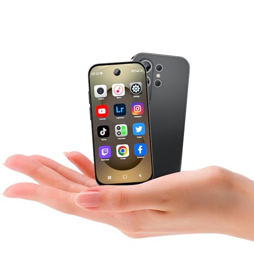 Pdfbenli Mini Phone for Kids Unlocked Parent-Child Contact 3G Smartphone 3GB+32GB 2800Mah 3.0 Inch Eye Protection Screen GPS Dual SIM Face ID Android 10.0 Boys Girls 7-12 Birthday Gifts (Black)