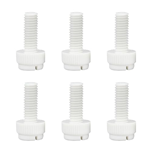 JIHXYER 20 Pezzi Viti a Testa Piatta M6 x 16mm, Bulloni in Plastica, Bianco