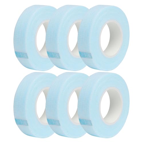 Nuqin Lash Tape 6Pcs Blue 6mx1.2cm Eyelash Tape for Eyelash Extension & Lash Extensions Breathable & Comfortable