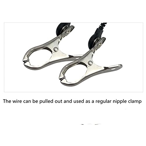 Electric Nipple Clamps, Nipple Clamps For Pleasure Sex, Adjustable Non Piercing Nipple Clamps, Suitable For Ladies Own Use And Flirting With Couples (B) #TOP4