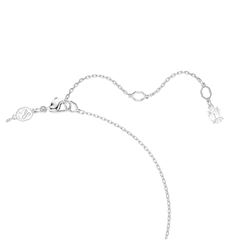 Swarovski Stilla Pendant, Square Cut, Clear, Rhodium Finished3