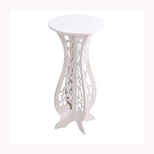 Balcony Flower Floor-Standing Table Round End Stand Home Garden Plant Decoration Lightable Material