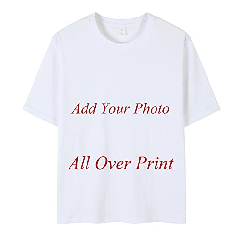 OUTOFGAS Custom All Over Print Photo T Shirt Customize 3D Shirts for Women Men Design Your Own Personalized Tshirts
