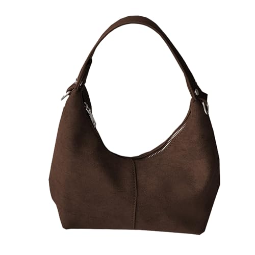 2026 Elegante bolsa de transporte japonesa para hombro casual con correa ajustable y diseño de luna minimalista, café, 22cmX15cmX11cm 2026 Elegante bolsa de transporte japonesa para hombro casual con correa ajustable y diseño de luna minimalista, café, 22cmX15cmX11cm