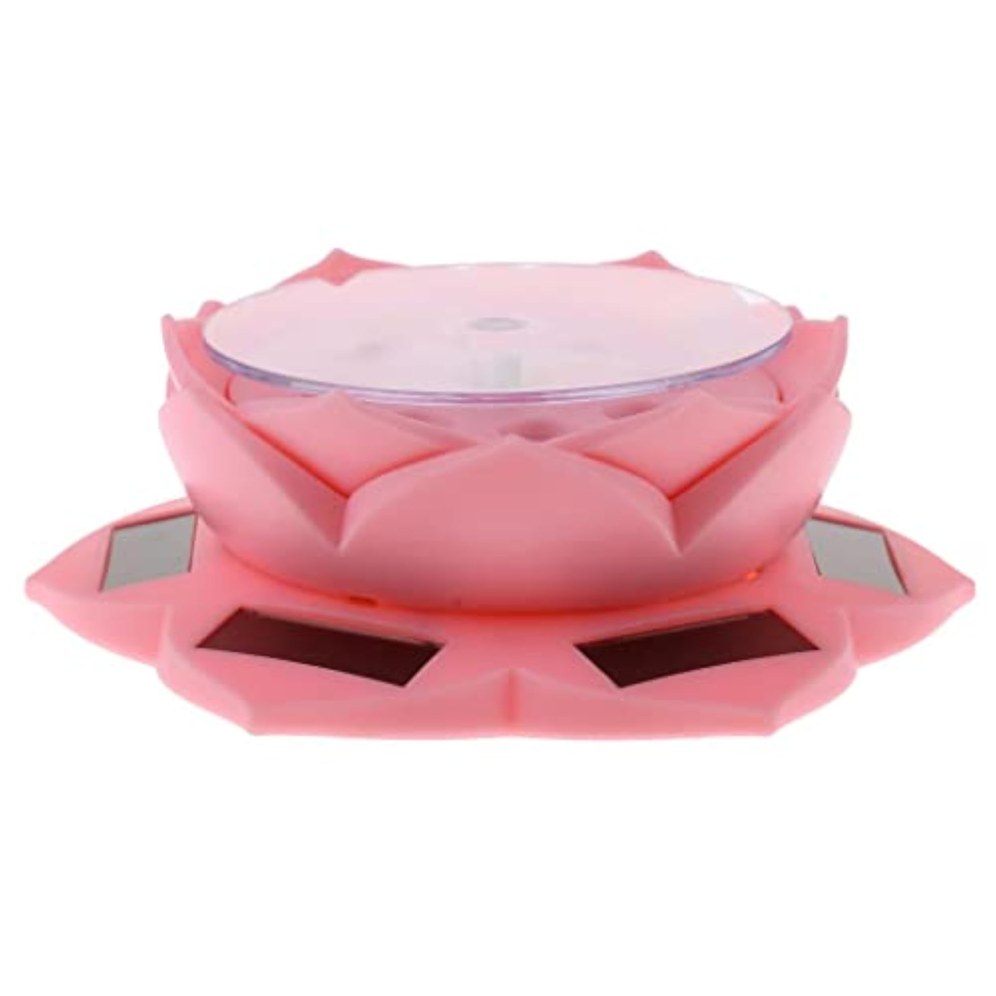 Solar Powered Lotus Flower Lamp Jewelry Display Stand