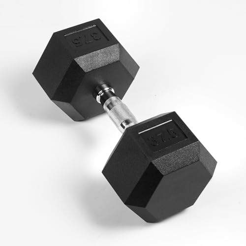 LIONSCOOL Mancuernas hexagonales recubiertas de goma en pares o individuales, mancuernas de mano con mango de metal para entrenamiento de fuerza, entrenamiento de resistencia, construcción muscular y
