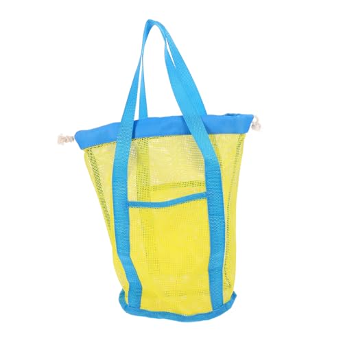 Mesh Beach Bag for Boys and Girls Lightweight Portable Storage Pouch for Beach Toys Towels and Swim Easy Visibility and Ventilation for Outdoor Fun