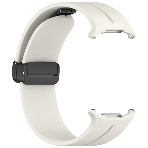 Image of YODI Magnet buckle watch strap band Compatible with Samsung Galaxy Watch 7 Ultra Band 47mm Smartwatch, Silicone Sport Strap Fit for Samsung Galaxy Watch Ultra Band (STARLIGHT)