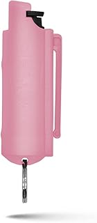 GUARD DOG SECURITY Quick Action Pepper Spray Keychain - Maximum Strength MC 1.44 - Pepper Spray Range up to 16 ft - Made in USA (Light Pink)