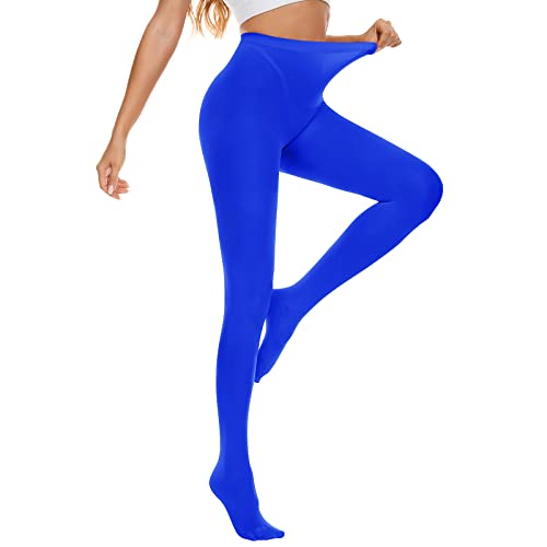 Image of American Trends Tights for Women, 80D Semi Opaque High Waisted Pantyhose, Footed Run Resistant Dance Tights Stockings