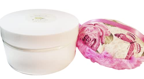 Purple Floral Assortment - Scented Silk Dusting Powder Set - 8 oz Jar Talc Free - Silky Body Puff