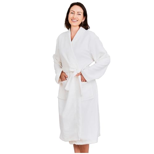 Mutenlc Kimono Bathrobe for Women Terry Cloth Robes knee length towel Bathrobe (US
