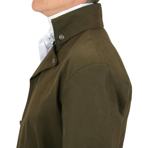 Historical Emporium Men's Cotton Regency Hastings Coat, Newmarket Riding Cutaway Morning Tailcoat4