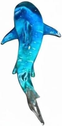Handmade Mini 3" Blow Glass Ocean Blue Sea Animals Figurine Art, Whale Shark, Cool Stuff, Home or Garden Decor Gift Ideas