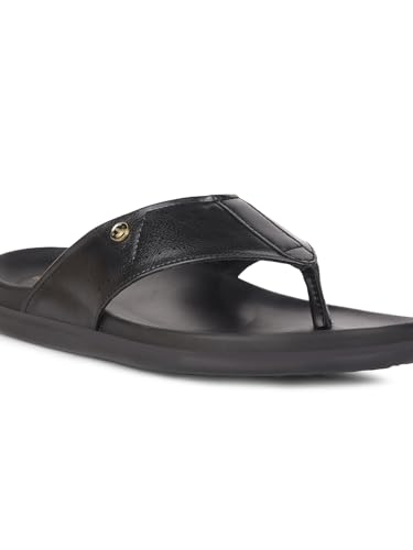 Image of Liberty Healers Leeks-1 Casual Slipper for Women - Black & Tan | Casual Slip-on Slippers Footwear | Lightweight, Comfortale Insole - Suitable for Outdoor, Monsoon & Rainy Season Footwear for Ladies