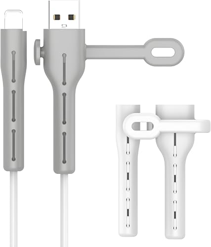 Image of Charging Cable Protector For Mobile Charger Cord Protector For Wires Usb Data Cable Cover Laptop Mobile Earphones Accessories Wire Organizer [Usb To C-Type ] (Pack Of 2) Multicolored