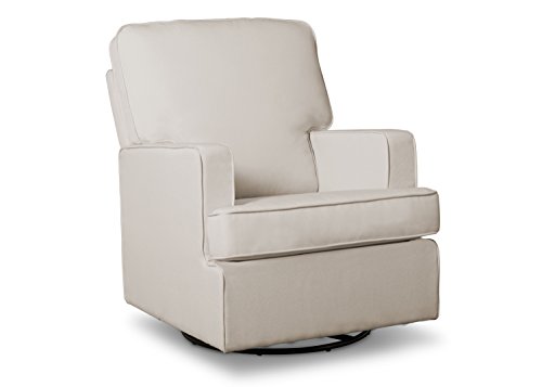 Delta Children Henry Nursery Glider Swivel Rocker Chair, Cream
