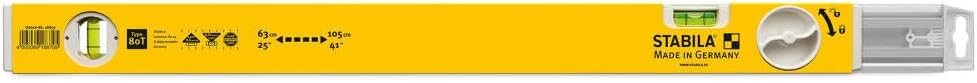 Stabila 29441 25 Inch - 41 Inch Type 80 T Extendable Spirit Level Tool