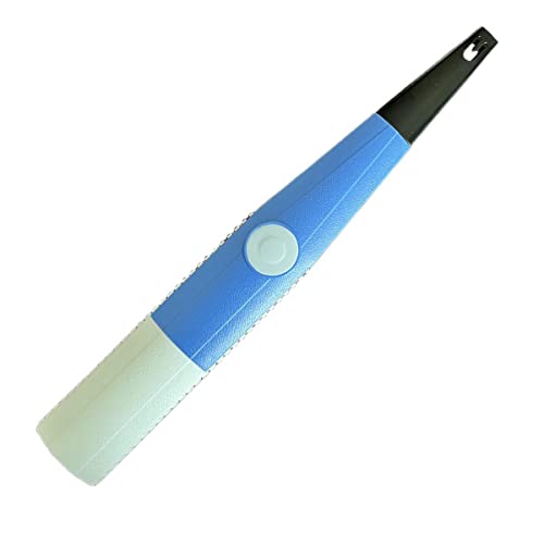 Encendedor eléctrico de cocina, encendedor a pilas, con batería AA incluida, color azul y blanco (240 x 33 x 26 mm)