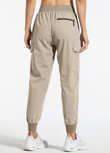 Image of Libin Women's Hiking Cargo Pants Quick Dry Joggers Petitle /Regular /Tall | Lightweight, UPF 50+, Water Resistant, Zipper Pockets for Athletic Running Travel Lounge Casual Outdoor Golf Safari Clothes