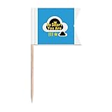 Material: Diese Flaggenpicker bestehen aus Zahnstochern und Papierfähnchen und können sicher verwendet werden.