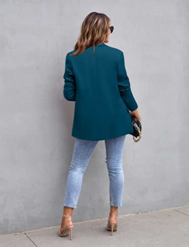 Image of CRAZY GRID Womens Casual Blazer Jacket Long Sleeve Open Front Work Office Blazer Lapel Button Jacket