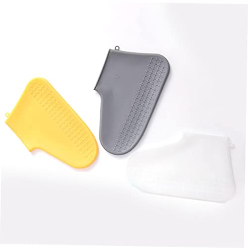 BESPORTBLE Cubrezapatos de lluvia de silicona antideslizantes para mujer, protección para calzado al aire libre, portátil y duradero blanco miniatura 3