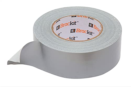 brackit Silver Duct Tape – Heavy Duty Gaffer Tape – 48mm x 50m – 1 Roll Pack – For Sealing, Reinforcing, Protecting, Binding & Labelling