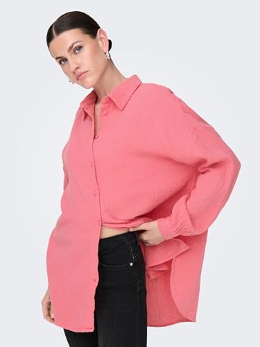 ONLY Damen ONLTHYRA Oversized Shirt NOOS WVN ,Sun Kissed Coral ,S 6