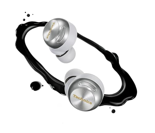 Image of Technics EAH-AZ100-K Wireless Earphones, Black, Magnetic Fluid, Live Sound Quality, Bluetooth, Noise Canceling, 3 Devices, Multi-Point, IPX4, LDAC Compatible, High Resolution Sound Quality Playback,