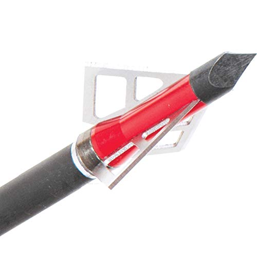 Allen Company Photon Hunting Broadhead, 125 Grain, 1.25 Inches Cutting Diameter - Aluminum Ferrule, Stout .032 Inch Thick Stainless Steel Blades, Carbon Steel Chisle Tip (3-Pack) #TOP3