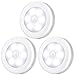 AMIR (Upgraded Version) Motion Sensor Lights, Battery-Powered LED Night Lights, Stick-Anywhere Closet Lights Stair Lights, Wall Lights for Hallway, Bathroom, Bedroom, Kitchen etc. (White - Pack of 3)