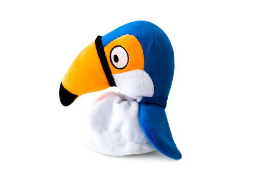 Fetch Pet Products Hatchables Interactive Hide and Seek Puzzle Plush Dog Toy, Inside Out and Reversible, Hides Treats and Kibble, Egg and Animal 2 in 1 Squeaky Toy Toucan