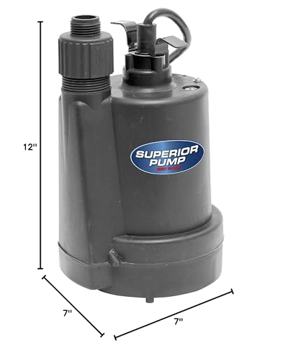 Superior Pump 91250 1800Gph Thermoplastic Submersible Utility Pump thumb #10