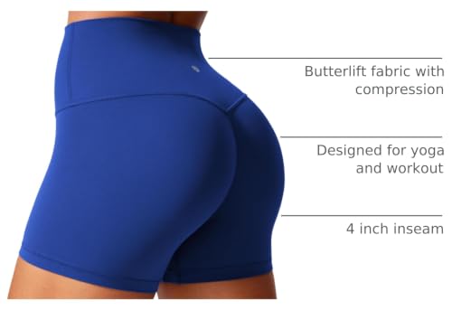 Image of CRZ YOGA Secretsculpt Biker Shorts 4 inch | Booty Scrunch Butt, Butterlift, Buttery Soft, Moderate Compression, Workout, Pilates, No Front Seam, High Waist, for Women
