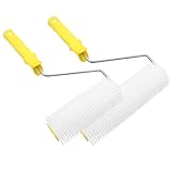 2 Stück Entlüftungsroller Stachelwalze, Entlüftungswalze 22 cm und 15 cm Entlüftung Handstachelwalze von Bodenbeschichtungen Ausgleichsmasse Nagelwalze Stachelroller für Bodenbeläge