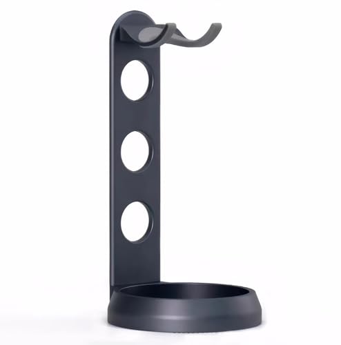 KAIXUANMAN ドライヤースタンド 置き型 卓上 dysonドライヤー用 収納スタンド ドライヤー置き アタッチメント収納 コード収納 配線整理 アルミニウム ダイソン用 ドライヤーホルダー 浴室収納 置物 バス用品 ガンメタリック