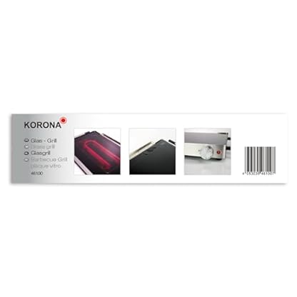 Korona 46100 Glas-Tischgrill | 2 in 1 Tischgrill und Warmhalteplatte | 800 Watt | Edelstahlgehäuse | 50-240 °C einstellbar | Grillfläche aus deutscher SCHOTT-Glaskeramik – Bild 4