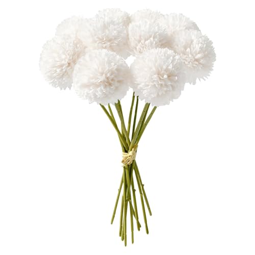 GIUSOBG Hortensia Artificielle,12 Pièces Artificielles Hortensia Fleurs Artificielles Déco Fausse Fleur Decoration Plantes Faux Soie Bouquet de...