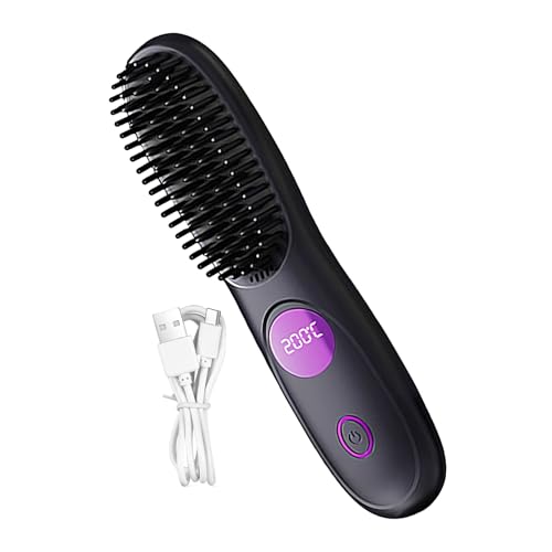 Yulokdwi Tragbarer Glättebürsten Kamm - Heizbare Haarbürste...