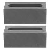 MAGICLULU 2-teiliges Set aus Schmelz- und Gießformen für Metalle: Graphit-Gussformen für Gold-, Silber- und Kupfer-Schmuckherstellung – 100-g-Gusstiegel, 5,5 x 3,7 x 2 cm