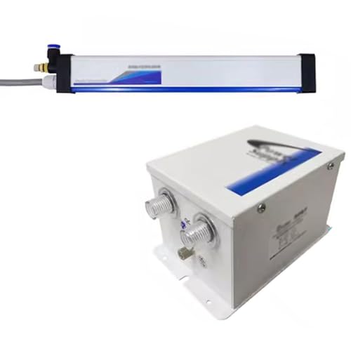 LTEJUMQ Barra Ionizadora Antiestática, Static Removal Ionizing Air Bar con Generador De Alto Voltaje De 7 KV, Conector De Presión De Aire De 0,8 para Embalaje Industrial