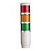 PMEF-3FF-RYG, Tower Light, 45mm LED 3 Stack, Flash, 100-220VAC, Red, Yellow, Green Lens