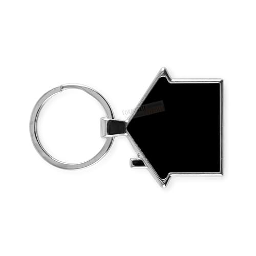 Image of CORPORATE PORIUM Your Name Printed Stainless steel with House Shape Keychain for Men, Women, Home, Office, Bike and Car Customized Metal Key Chain for Real Estate House Gifts, Gold, Pack of 1