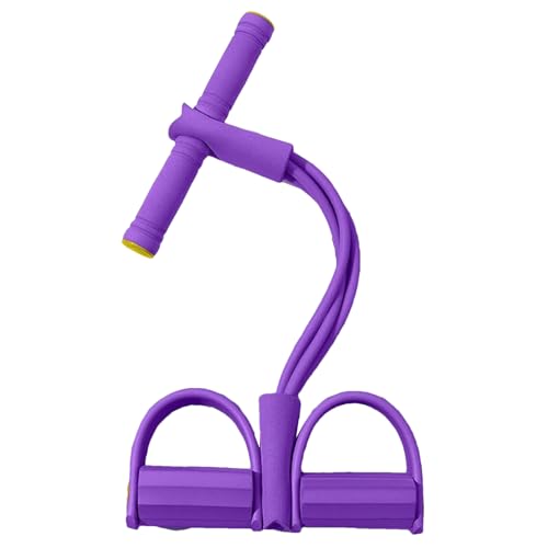 Extractor de tobillo de pedal de 4 tubos, 4 tubos elásticos de cuerda de tracción para pedal, equipo de ejercicio para sentarse, bandas elásticas para ejercicio, bandas de entrenamiento para yoga